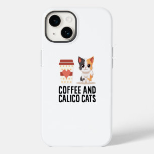 Coque Pour iPhone 14 Chats Calico et Café Chat Calico Drôle
