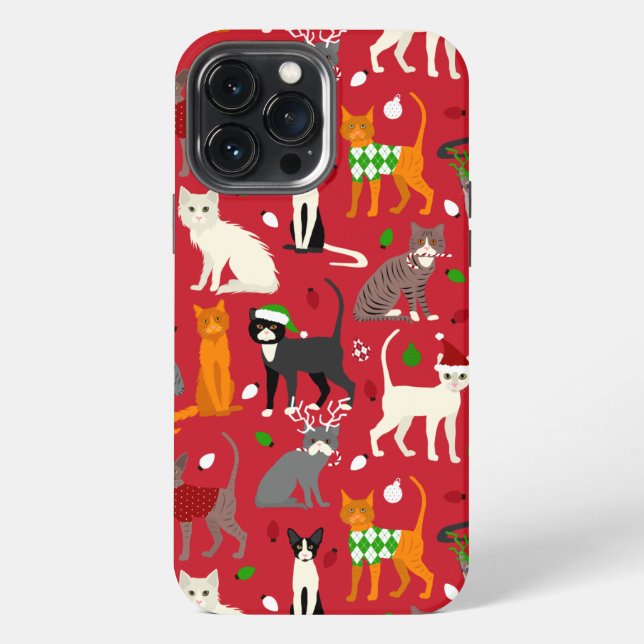 Coque iPhone Chats de Noël (Verso)