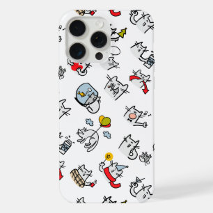 Coque iPhone 15 Pro Max Chats drôles, lait et magie.