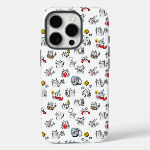 Coque iPhone 16 Pro Chats drôles, lait et magie.