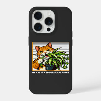 Coque iPhone 15 Pro Chats et plantes d'araignée Art drôle