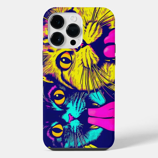 Coque iPhone Chats la langue pendante (Verso)