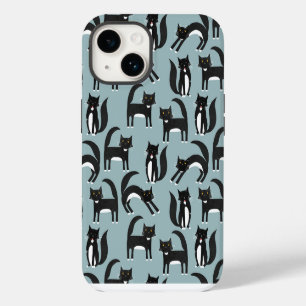Coque Pour iPhone 14 Chats noirs et blancs