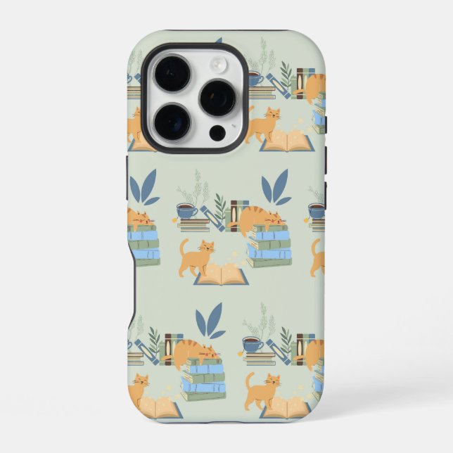 Coque iPhone Chats sur des livres (Verso)