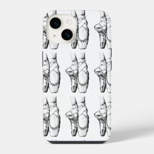 Coque Pour iPhone 14 Chausson de ballet noir et blanc