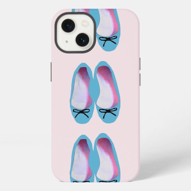 Coque iPhone Chaussures bleues (Verso)