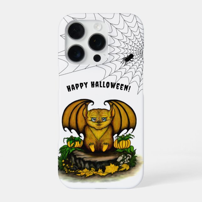 Coque iPhone Chauve-souris mignonne d'Halloween (Verso)