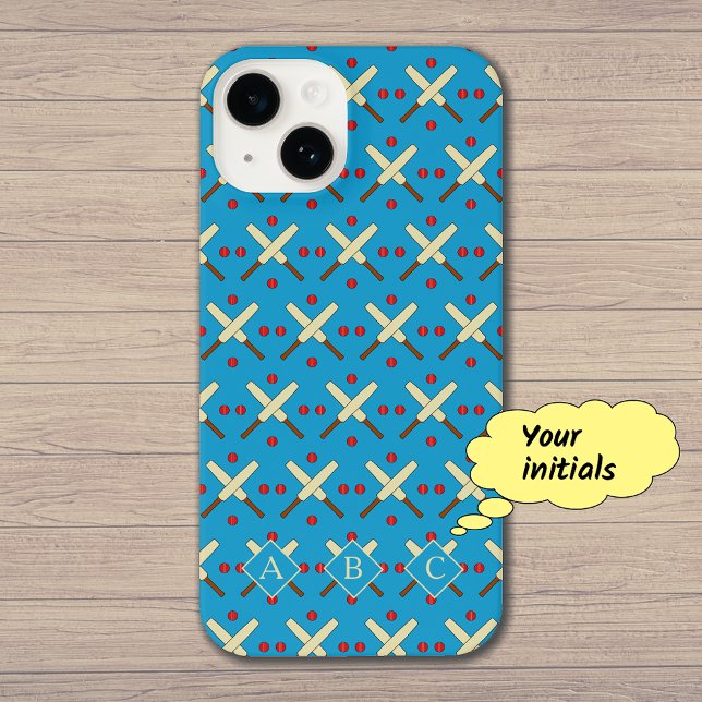 Coque iPhone Chauve-souris motif initiales personnalisées (Showing the iPhone 14 case, style 'Slim Fit')