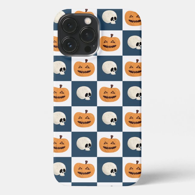 Coque iPhone Checks de Skulls et Pumkins (Verso)