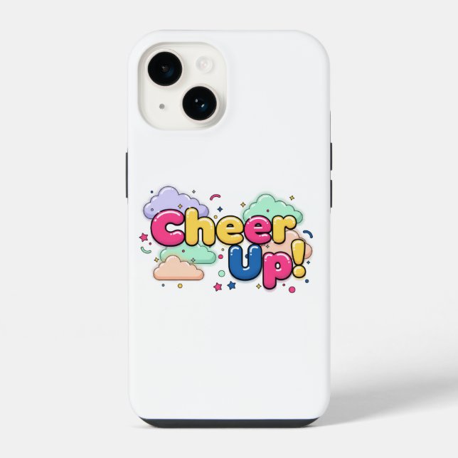 Coque iPhone Cheer Up Minimalist Phone Case (Verso)