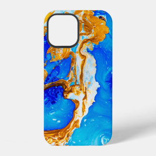 Coque iPhone 12 Chef-d'œuvre de l'art du design. Peinture dorée et