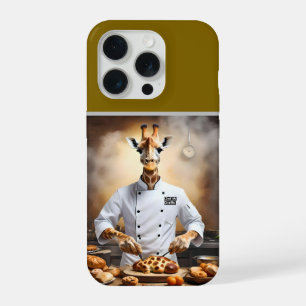 Coque iPhone 15 Pro Chef Pâtissier Girafe : Atteindre de Nouveaux Souc