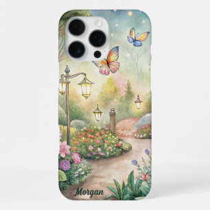 Coque iPhone 16 Pro Max Chemin de jardin de papillons rêveur - Jardin ench