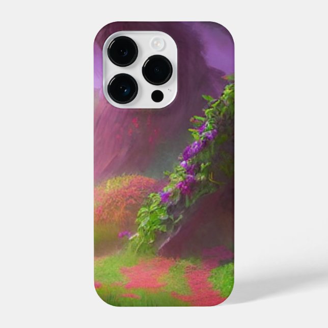 Coque iPhone Chemin forestier enchanté avec arcade recouverte d (Verso)