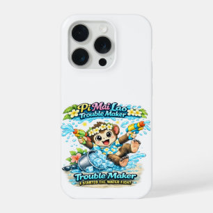 Coque iPhone 15 Pro Chemise drôle de bataille d'eau Pi Mai Lao Trouble