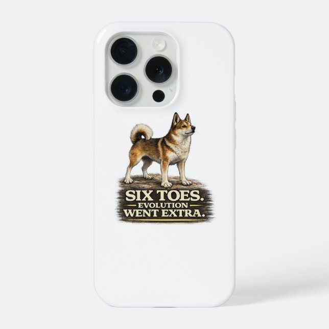 Coque iPhone Chemise Lundehund norvégien – Évolution à six doig (Verso)