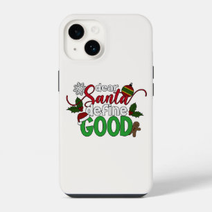 Coque Pour iPhone 14 Cher Père Noël Définir un bon Noël Étui de télép