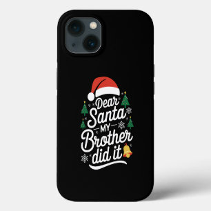 Etui iPhone 13 Cher Père Noël Mon Frère L'a Fait Drôle De Noël