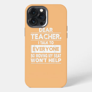 Etui iPhone 13 Pro Max Cher professeur je parle à tout le monde drôle ret