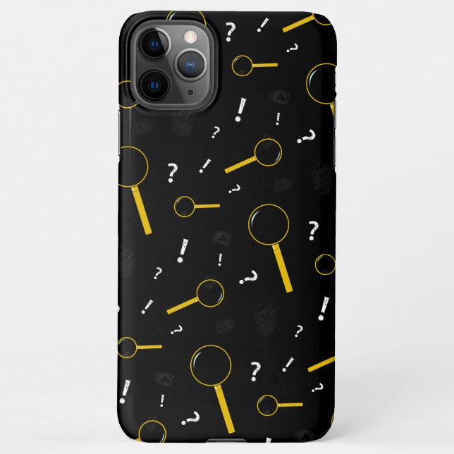 Coque iPhone Chercheur privé noir (Dos)