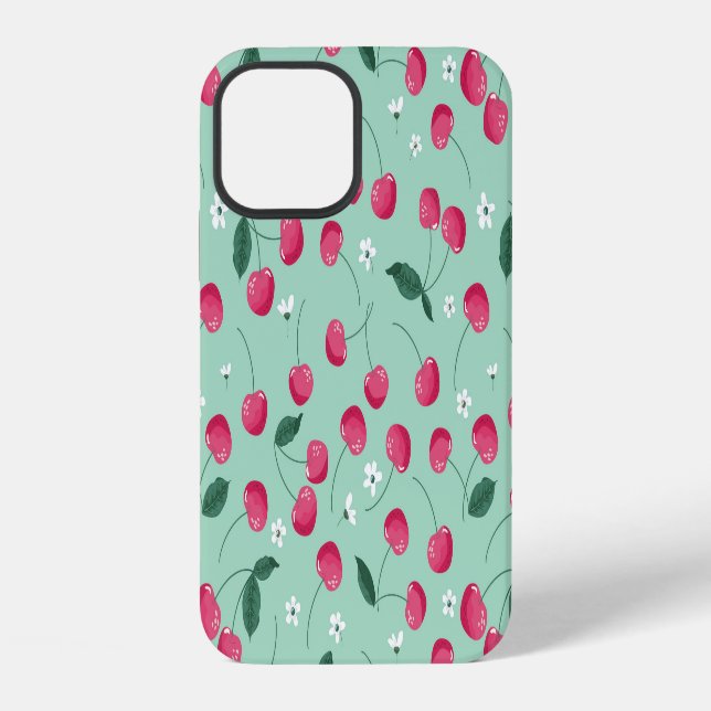 Coque iPhone Cherry Blossom : Design festif d'été (Verso)