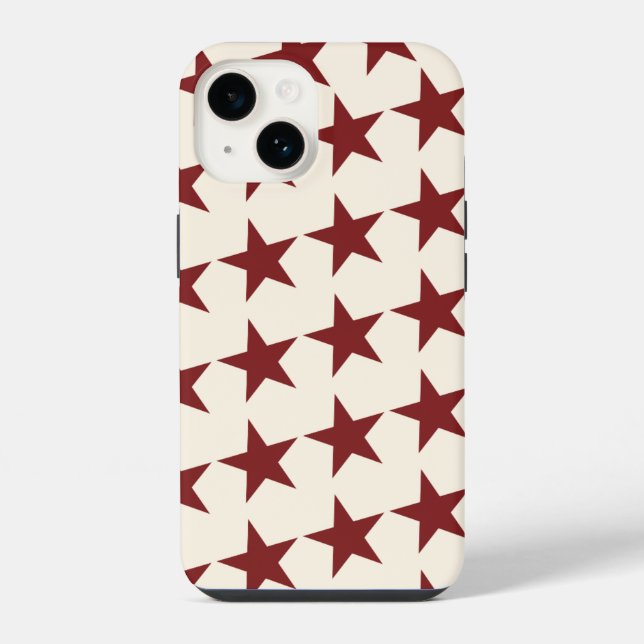 Coque iPhone Cherry Red Chic étoile esthétique (Verso)