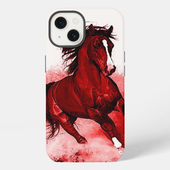 Coque iPhone Cheval au galop (Verso)