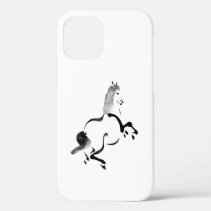 Coque iPhone 12 Cheval chinois vintage