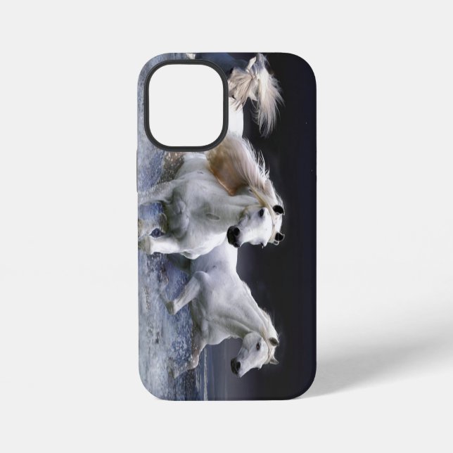 Coque iPhone Cheval courant coussin de jet (Verso)