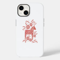 Cheval Dala Suédois Rouge & Blanc