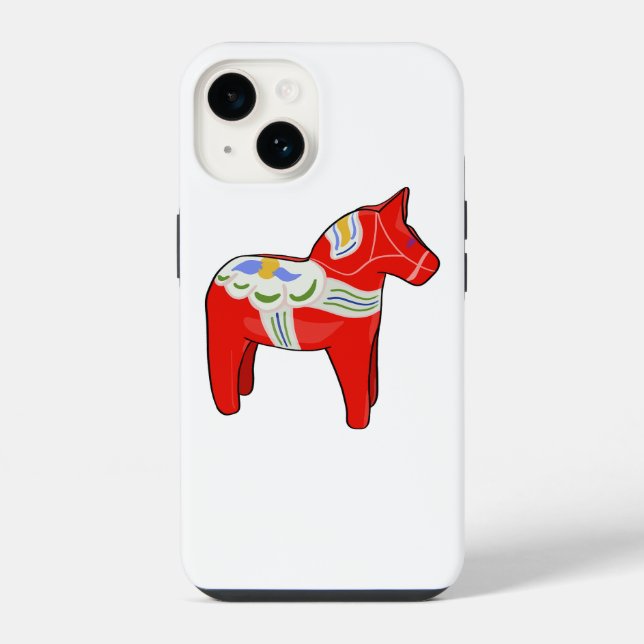 Coque iPhone Cheval dalécarlien (Verso)
