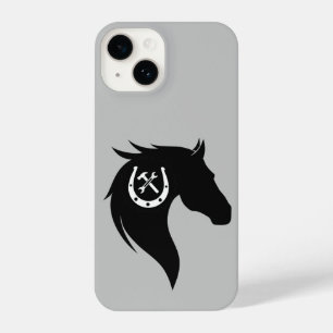 Coque Pour iPhone 14 Cheval de Farrier Chaussures Silhouette Graphique
