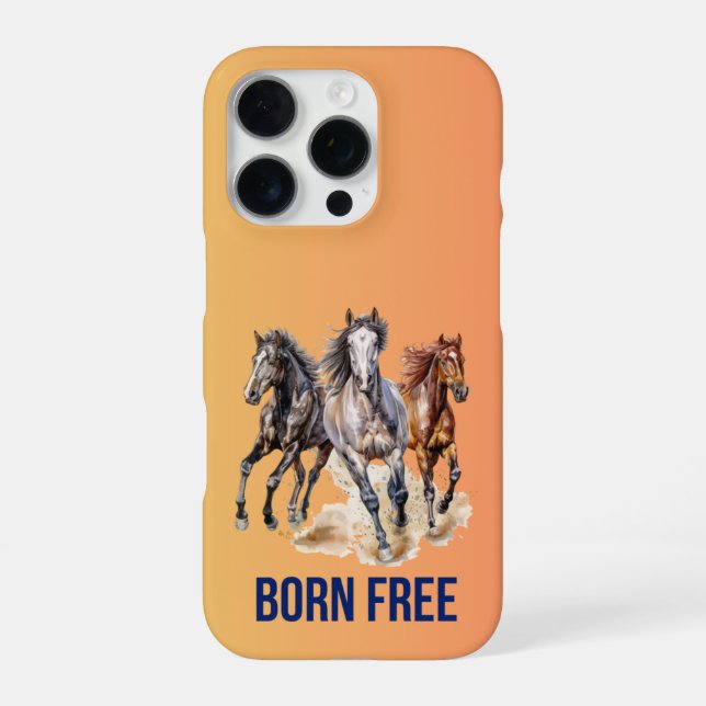 Coque iPhone Cheval Né Libre  (Verso)