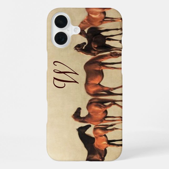 Coque iPhone CHEVALX /POULAINES ET POULAINS Monogramme (Verso)