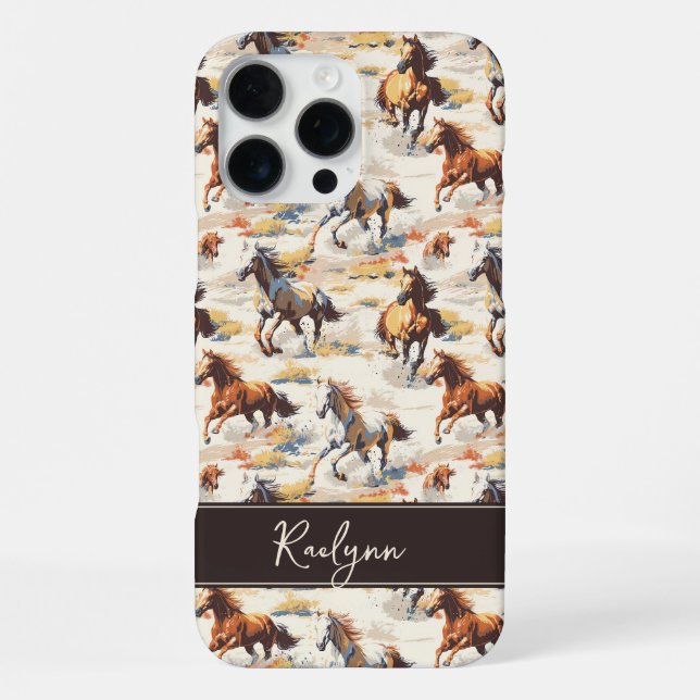 Coque iPhone Chevaux couchés de soleil (Verso)