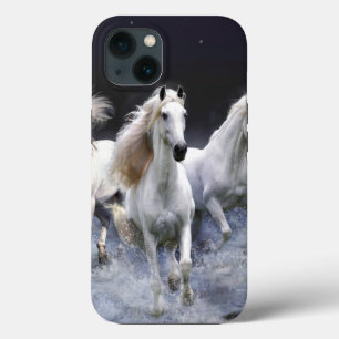 Etui iPhone 13 Chevaux courant coussin jetable