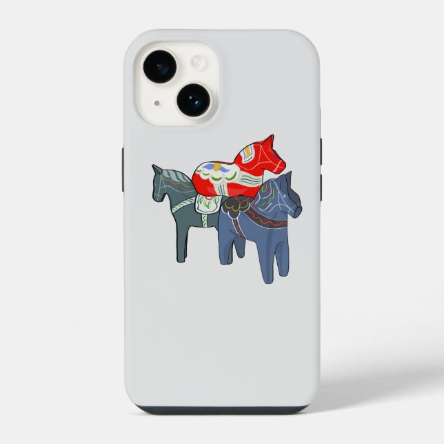 Coque iPhone Chevaux de Dala (Verso)
