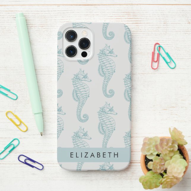 Coque iPhone Chevaux de mer tropicaux, Motif hippocampe, Votre  (Sur le bureau)