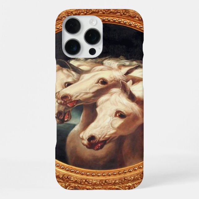 Coque iPhone Chevaux du char du pharaon (Verso)