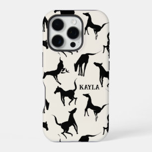 Coque iPhone 16 Pro Chevaux noirs de style occidental 