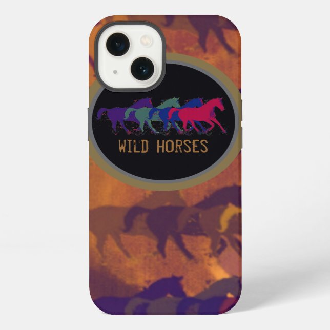 Coque iPhone Chevaux sauvages (Verso)