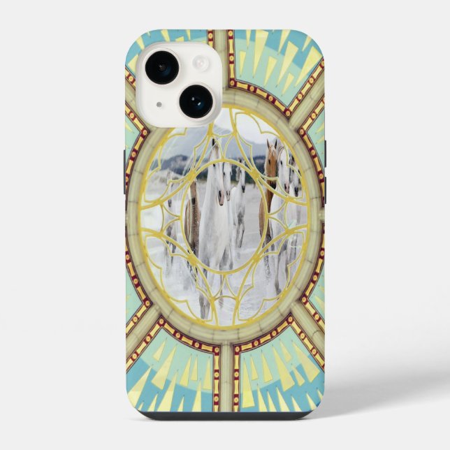 Coque iPhone Chevaux sauvages (Verso)