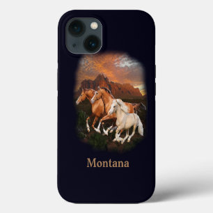 Etui iPhone 13 Chevaux sauvages