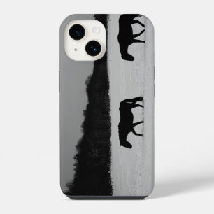 Coque Pour iPhone 14 Chevaux sur neige ipha