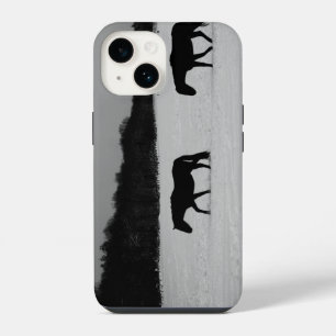 Coque Pour iPhone 14 Chevaux sur neige iphcnm