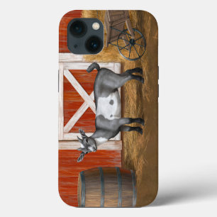 Etui iPhone 13 Chèvre grise tachetée mignonne