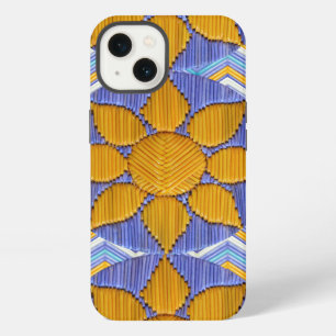 Etui iPhone 13 Chevron bleu de Tri Sunflower