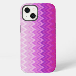 Etui iPhone 13 Chevron vertical violet