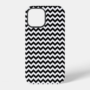 Coque iPhone 12 Chevron Zig Zag Noir et Blanc