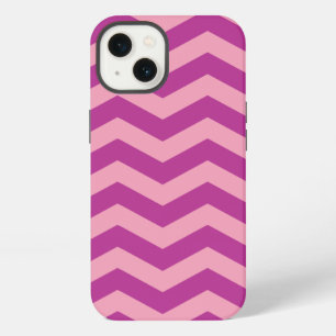 Etui iPhone 13 Chevrons Orchidée Givrée Magenta